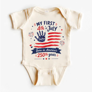 Personalized My First 4th of July Baby Bodysuit, Born in 2026 America s 250th Year Bodysuit, Patriotic Baby Onesie, Baby Gift