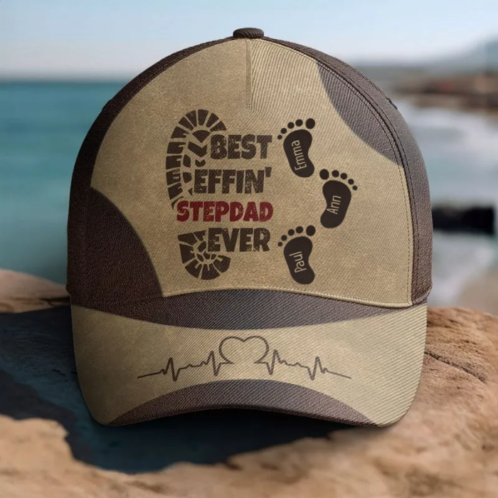 Best Effin' Stepdad Ever - Personalized Classic Cap - Gift For Bonus Dad, Father's Day, Birthday Gift