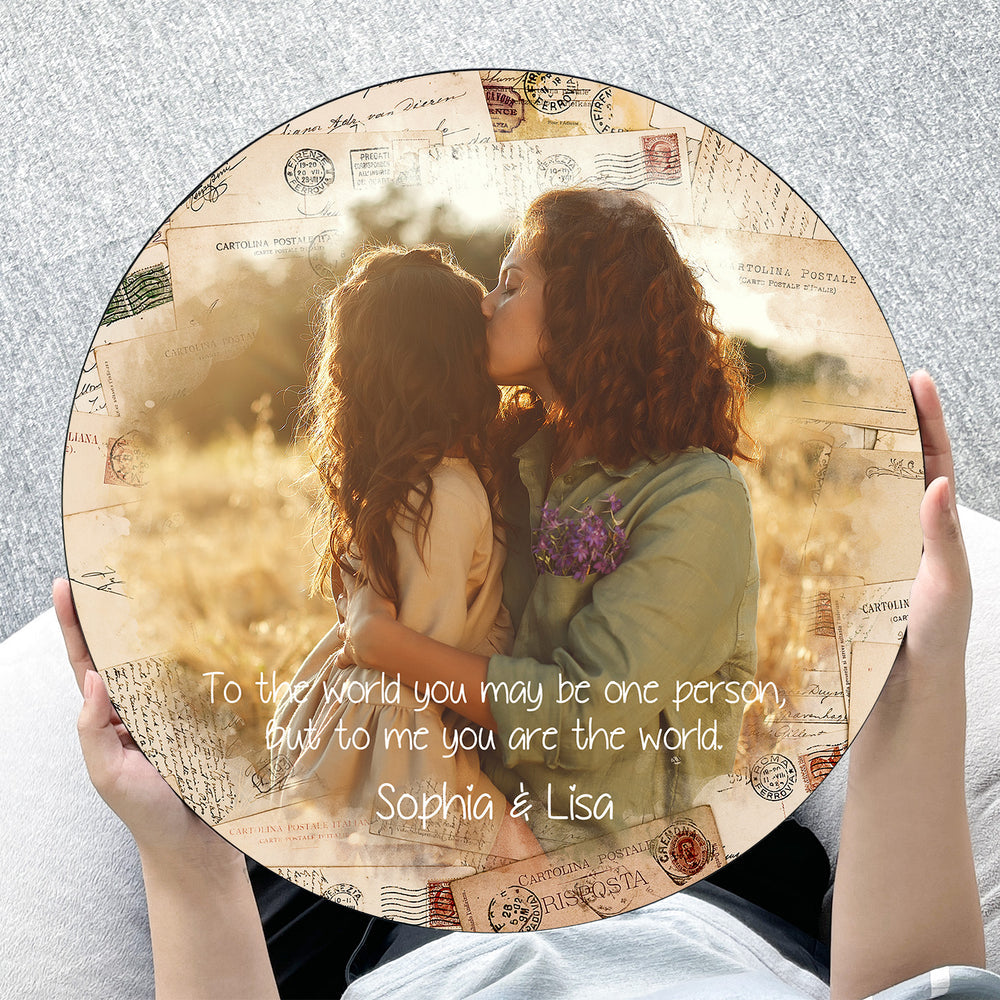 Mom To Us You Are The World - Personalized Wood Sign - Gift For Mom, Mother's Day Gift