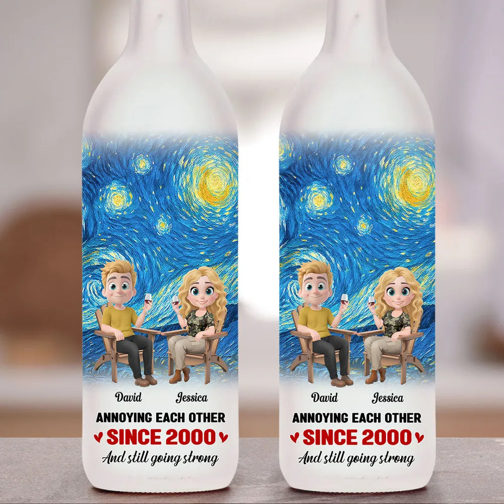 Annoying Each Other For Years And Still Going Strong - Personalized Bottle Lamp - Valentine's Day Gift, Anniversary Gift For Couple