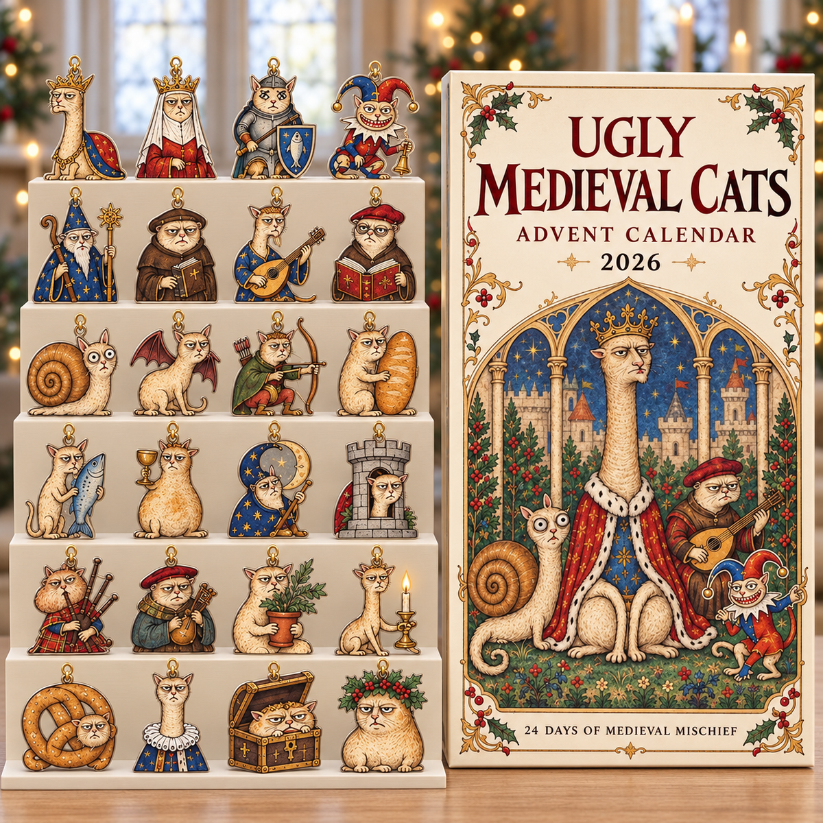 Ugly Medieval Cats Advent Calendar 2026, 24 Day Christmas Countdown, Funny Cat Ornaments, Gothic Cat Lover Gift, Vintage Feline Art 4a02c873-3dab-4c1d-ad0b-edb8f4f6d2fa-b28e1fb3-4241-4d2e-84e3-7b438fa7178d.png