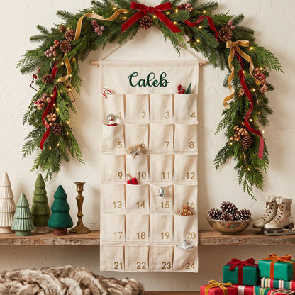 Personalized Fabric Advent Calendar, 24 Pocket Holiday Wall Decor (38"x20") 4a0d6564-ba1d-4568-a416-728a968368c3-il_fullxfull.8538635394_fgl6.jpg