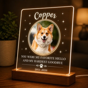 Pet Memorial LED Acrylic Light — Favorite Hello Hardest Goodbye - Personalized 3D LED Light Wooden Base 4a1b5827-33af-4eff-81d3-c41bbe4010d1.jpg