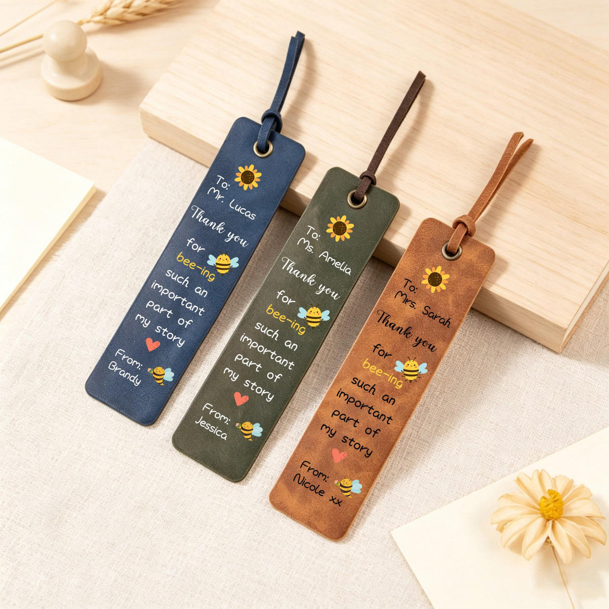 Custom Leather Bookmark with Name, Personalized Reading Gift, Teacher Appreciation Gift, Thank You Gift, Book Lover Present, Teacher Gift 4a49e323-9e8a-47c0-a039-cec8a1f883d6-1.jpg