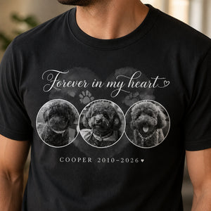 Forever In My Heart Pet Memorial Photo Tee (3 Photos) - Personalized T-shirt 4a5e593b-fba3-4948-ba36-0450a078d030.jpg