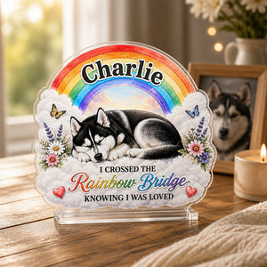 Rainbow Bridge Pet Memorial - Custom Name & Portrait Acrylic Standee - Personalized Acrylic Custom shape Standing 1 layer (FS) 4a8cb80f-49fd-46e3-9849-e01345d84fcf.jpg