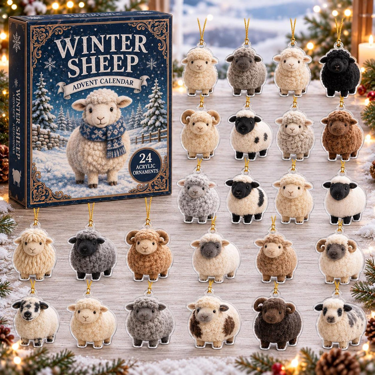 Sheep Advent Calendar 2026, Christmas 24 Days Advent Calendar, Acrylic Sheep Ornaments, Sheep Lover Gift, Farm Animal Gift, Christmas Decor 4a909685-2c4c-474f-b4e3-ec52ec3e8502-il_1588xN.8509720104_e6hz.jpg