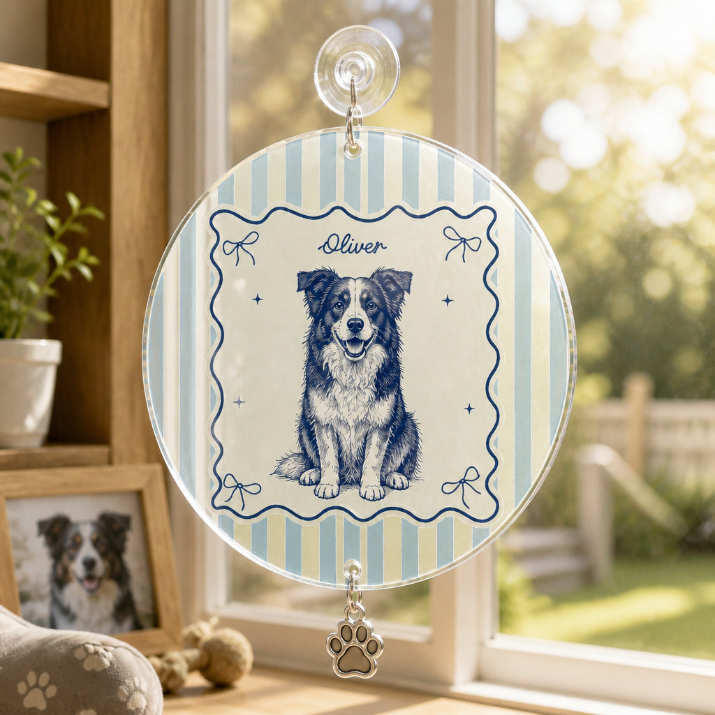 Custom Pet Sketch Name Magnet - Personalized 1 Layered Suncatcher with Charm 4a9a8289-8d57-4809-bbe0-03094cf95989.jpg