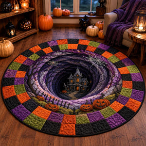 3D Illusion Halloween Round Rug, Haunted House Vortex Floor Mat, Pumpkin Gothic Area Rug, Spooky Halloween Home Decor 4a9d766b-ae40-4f78-8207-7d9b0427a3e2-1.jpg