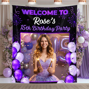 Welcome To My Birthday Party - Personalized Birthday Backdrop, Custom Birthday Party Decorations 4aa2c30d-ebed-4611-8f7d-53151160e06d-3.png