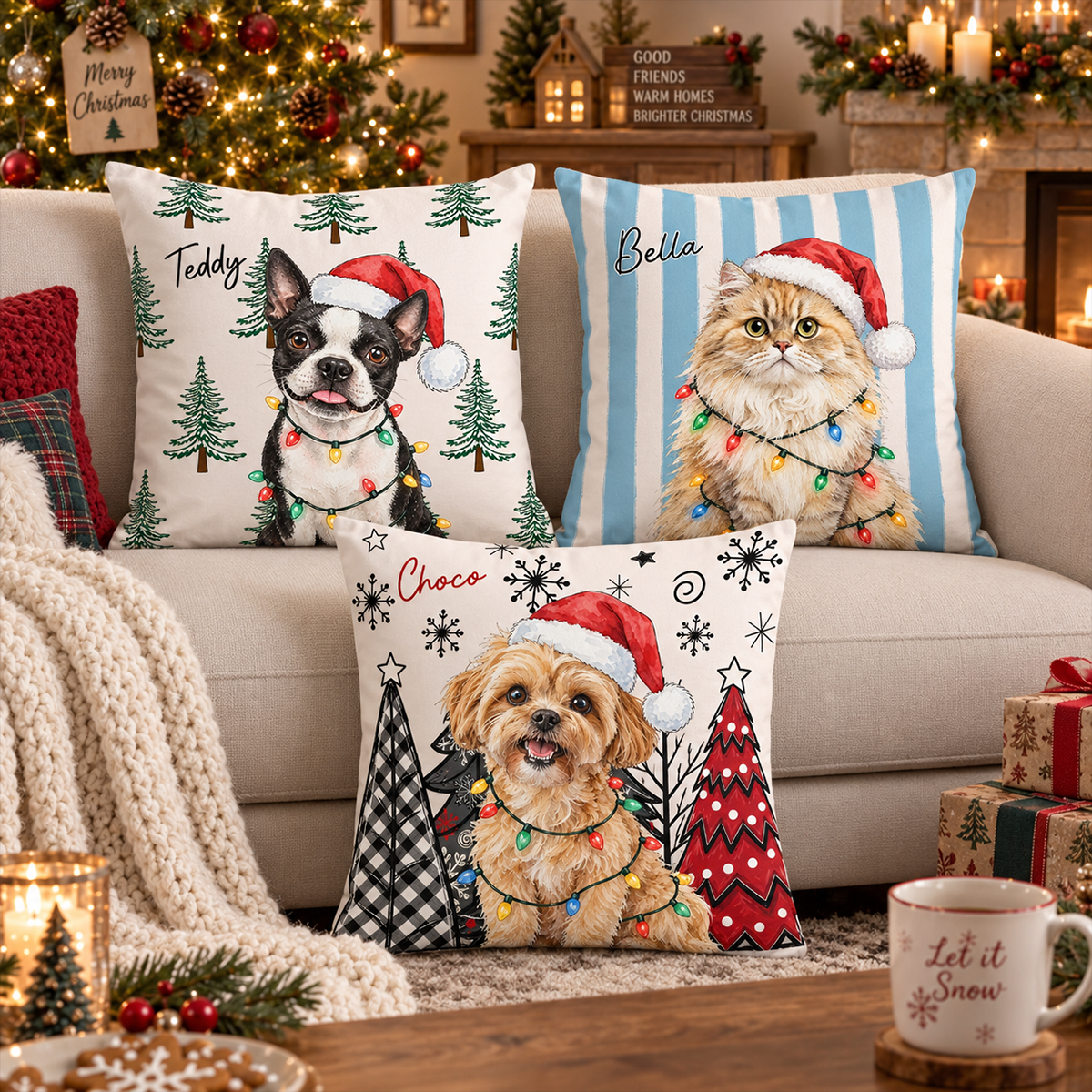 Custom Pet Photo Watercolor Art Christmas Winter Decor Gift - Personalized Pillow 4ab587ed-3a5b-42a5-9814-e8fa09271078-1.png