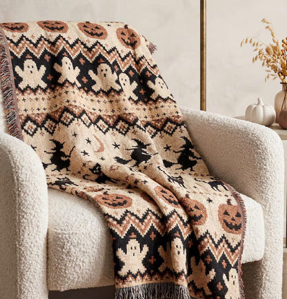 Halloween Woven Blanket gift for Halloween lover Throw Blanket Cozy Fall Spooky Season Home Decor Pumpkin Ghost Blanket Autumn Couch decor 4acf7d8e-1d5c-4cd0-832c-c4171b110799-ryrtyrt-5-.jpg