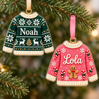 Custom Sweater Christmas Ornament With Name, Baby Name Ornament, Kids Gift 2026 Mini Sweater Letter Name Xmas Tree Decor, Family Ornament 4ade0450-3656-4b34-bd51-f895e87c0c21-2.jpg