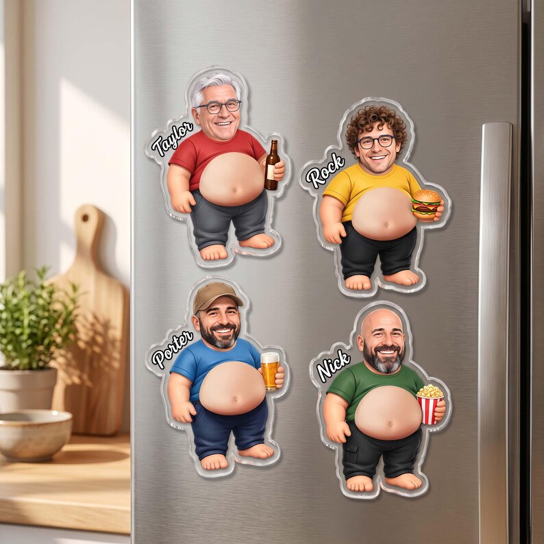 Custom Face Photo Fridge Magnet, Funny Personalized Dad Gift, Acrylic Squeeze Belly Magnet, Husband Grandpa Birthday Christmas Keepsake 4ae1ad7f-bd51-4cb5-953c-0ef00bf4069b-ghbhngf.jpg