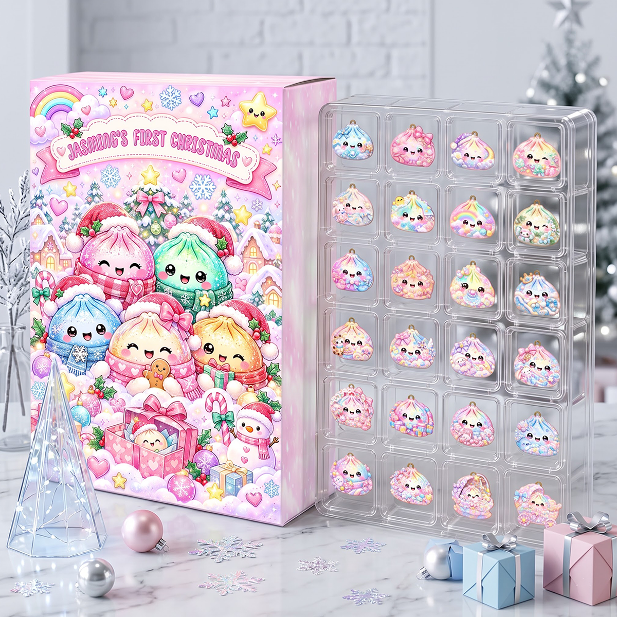 Dumpling First Christmas Advent Calendar 2026 - 24 Day Spirits Countdown, Acrylic Charms Blind Box - Gift For Family 4afefec6-bf90-4330-850c-b0286cdddfab-MOCKUP-7.png