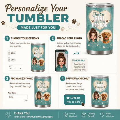Just a Girl Who Loves Her Dog – Custom Cartoon Portrait Tumbler - Personalized Tumbler 4affc030-65d6-4a08-8271-388c99996a22.jpg