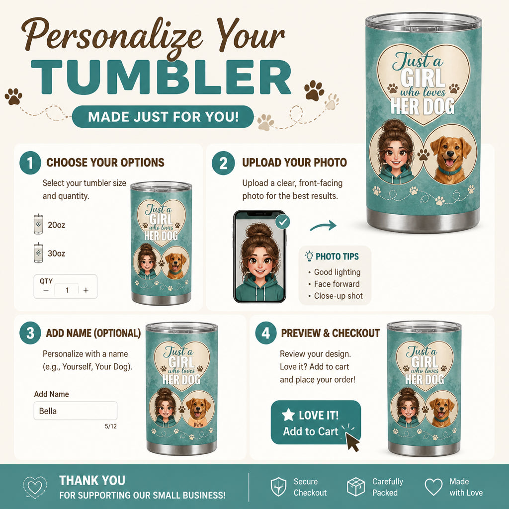 Just a Girl Who Loves Her Dog – Custom Cartoon Portrait Tumbler - Personalized Tumbler 4affc030-65d6-4a08-8271-388c99996a22.jpg