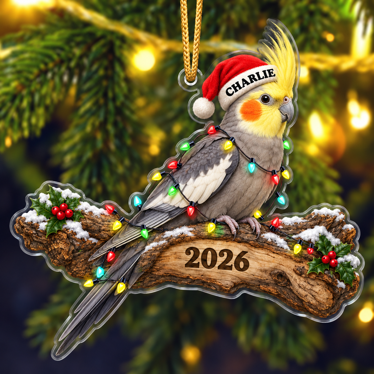 Personalized Cockatiel Christmas Ornament – Custom Name & Year, Santa Hat Pet Bird Keepsake, Christmas Gift for Bird Lovers 4b0c2d16-4f19-4ac2-8faa-7991ffbe75a1-Personalized-Charlie-Cockatiel-Ornament.png