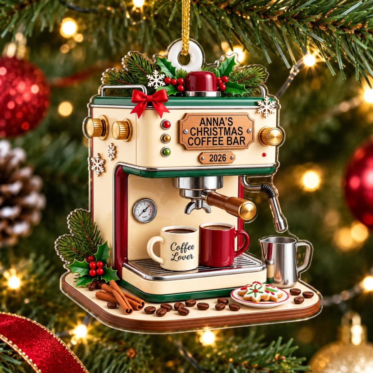 Coffee Maker Christmas- Personalized Acrylic Ornament, Custom Espresso Machine Xmas Decor 2026, Gift for Coffee Lover Barista, Coffee Bar Ornament 4b2f073d-4dcb-4e54-a9b6-bd0616e6f5a3-6aa8b3beb4c97.jfif