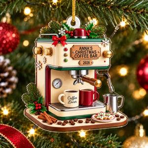 Coffee Maker Christmas- Personalized Acrylic Ornament, Custom Espresso Machine Xmas Decor 2026, Gift for Coffee Lover Barista, Coffee Bar Ornament 4b2f073d-4dcb-4e54-a9b6-bd0616e6f5a3-6aa8b3beb4c97.jfif
