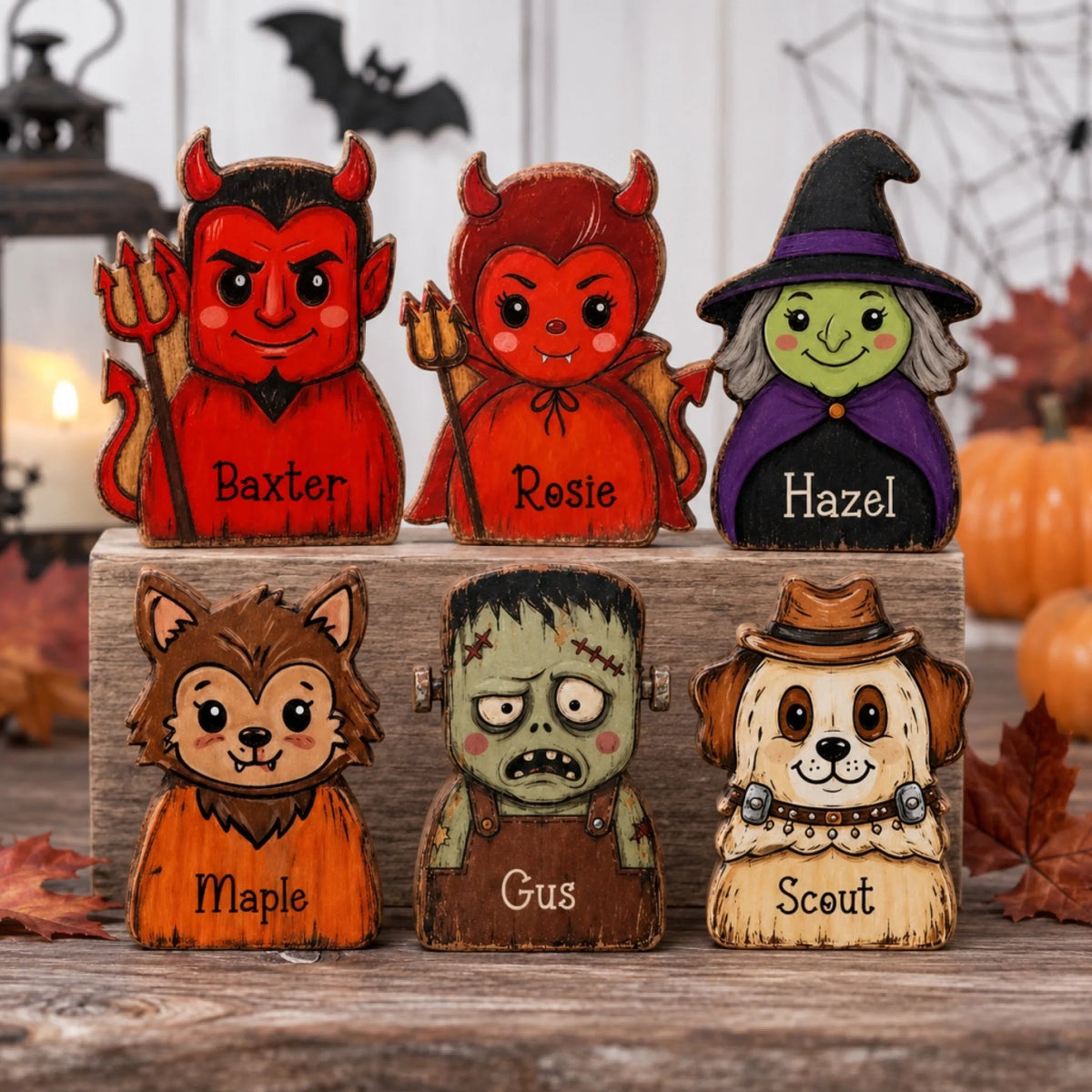 Halloween Family Custom Character & Name - Personalized Wooden Block - Halloween Gifts for Shelf Decoration 4b311f68-f574-4d14-b35b-1c18cc3095c8-banner-2.jpeg