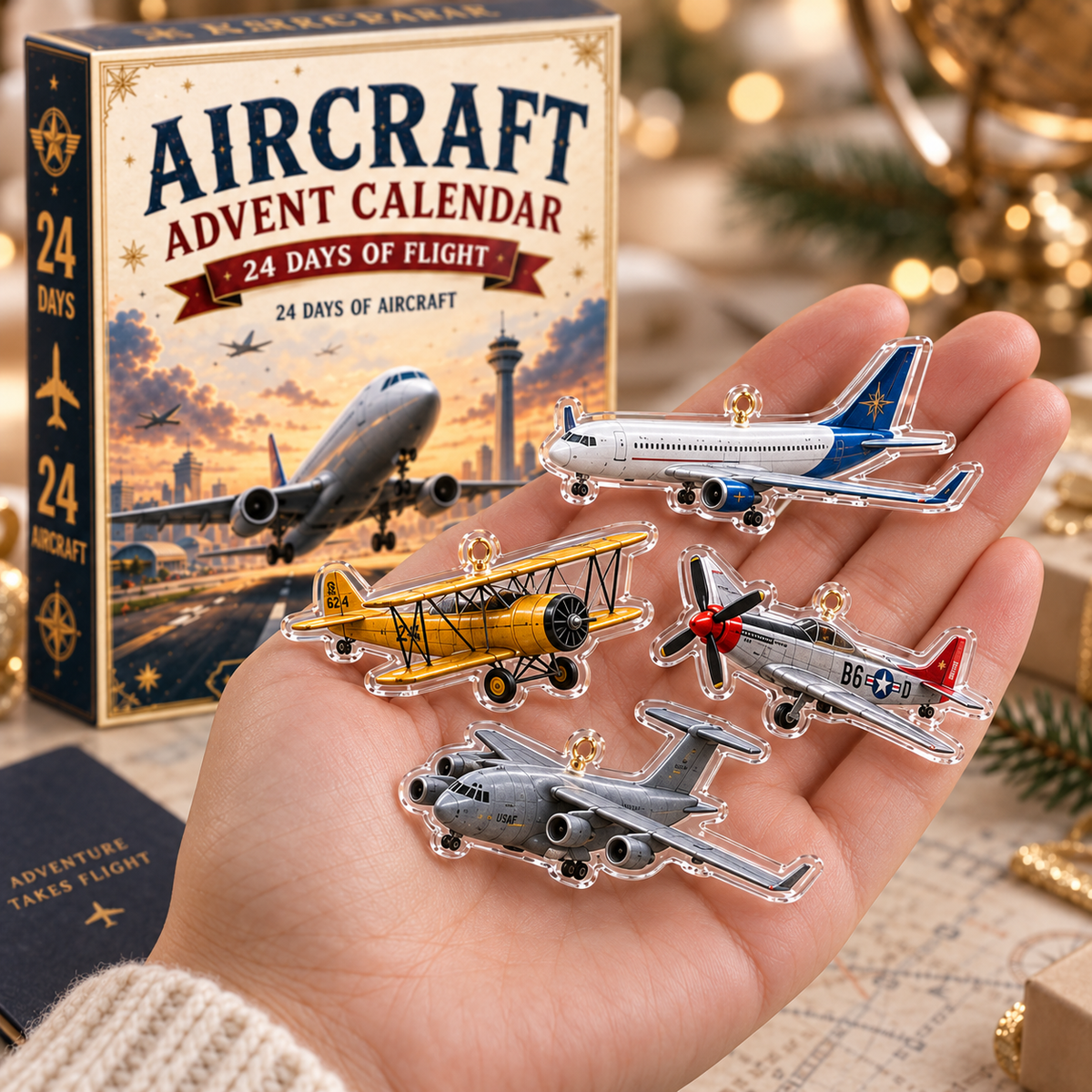 Aircraft Advent Calendar 2026 | 24 Days- 2D Acrylic Advent Calendar of Flight with Unique Miniature Airplanes, Jets & Aviation Collectibles 4b3879ec-b327-4bee-ac26-8e4fb2aee4b7-f7874db5-ff4e-4e46-b78f-7c2caad2e649.png