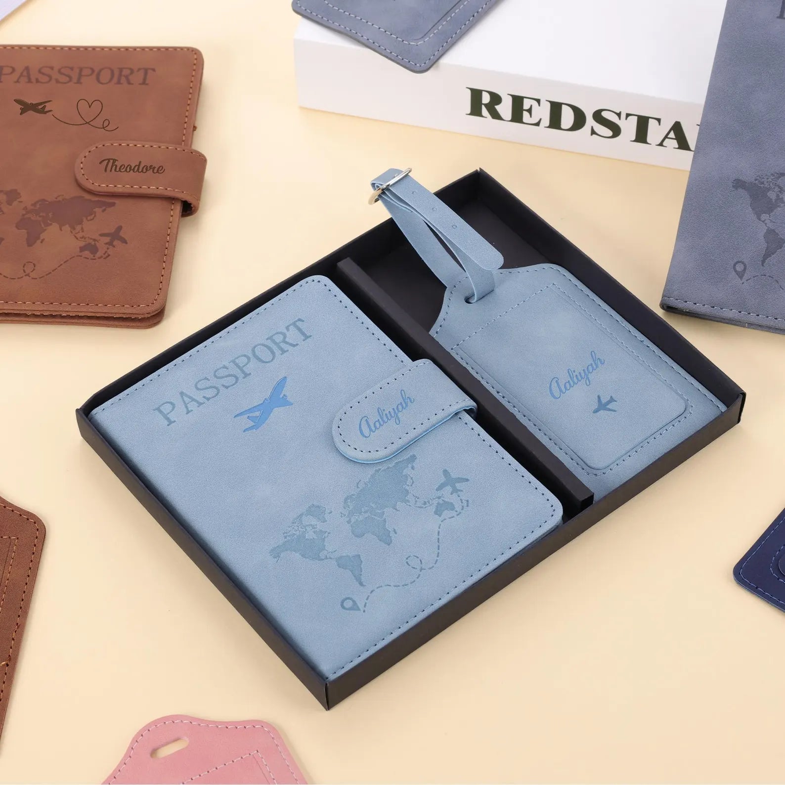 Custom Passport Holder, Custom Luggage Tag - RFID Passport Cover, Travel Gift for Couple, Tour Group Gift, Passport Wallet, Honeymoon Gifts 4b392b2c-7a04-4c08-93f0-20b801214a52--ssf-4-.webp