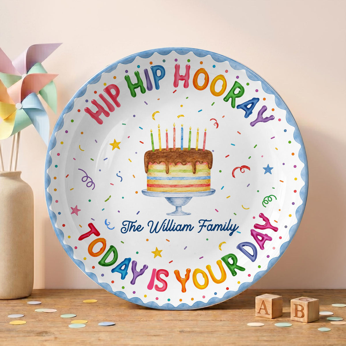 Personalized Birthday Plate, Custom Family Name Celebration Plate, Kids Birthday Keepsake Gift, Last Name Birthday Tradition Plate 4b3bfe47-ba63-477c-98c8-1c9f7afcf4d8-7.jpg