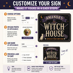 Personalized Witch House Metal Sign - Enter At Your Own Risk - Personalized Metal Sign 4b5441ba-18a6-40a3-a634-f00100c9ba68.jpg