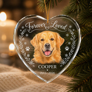 Forever Loved Pet Memorial Crystal Ornament (Photo-to-Portrait) - Personalized Crystal Ornament 4b54524b-6498-40ce-a3df-ad8de7e3216a.jpg