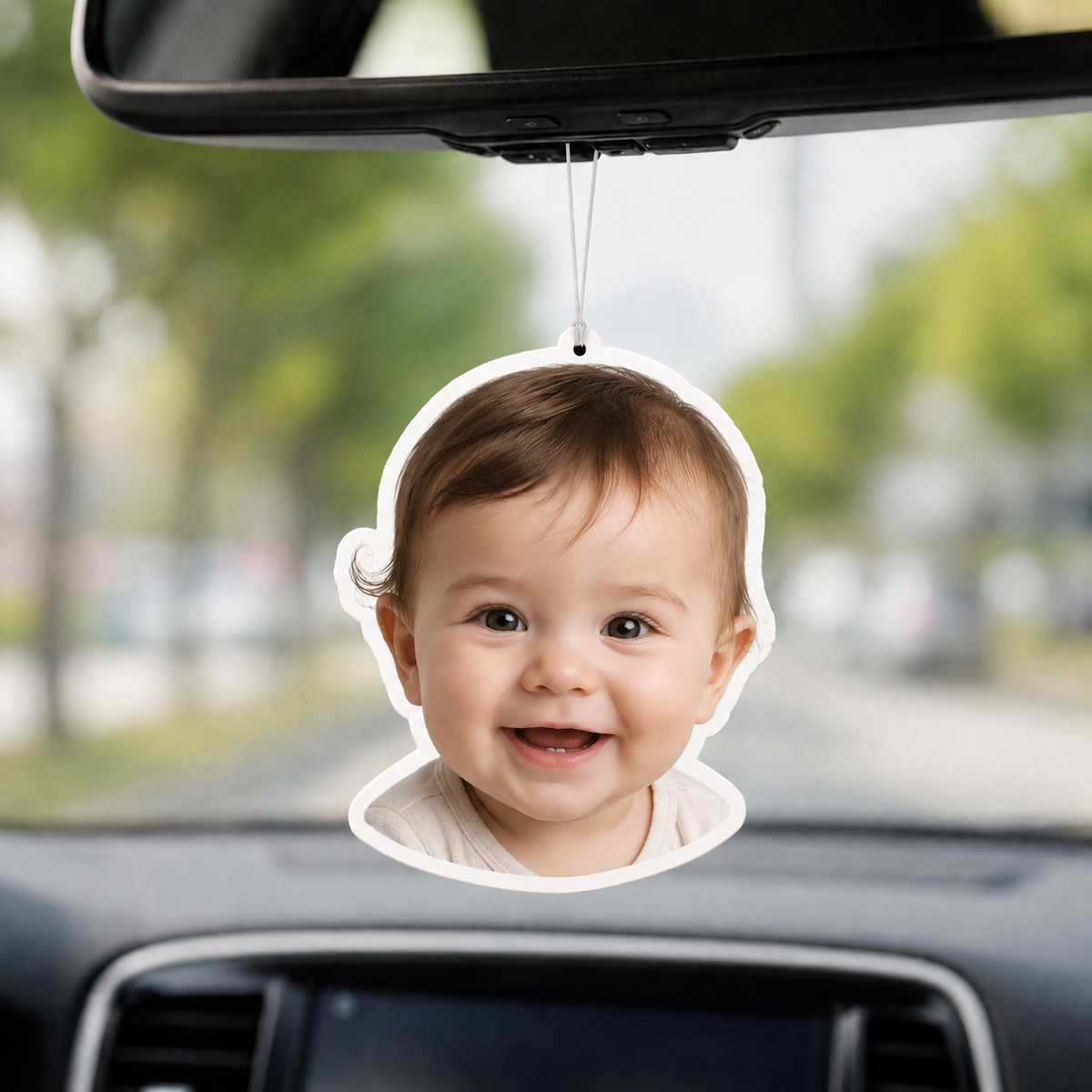 Father s Day Custom Photo Car Air Freshener, Personalized Felt Picture Car Charm, Gift for Dad or Husband from Kids