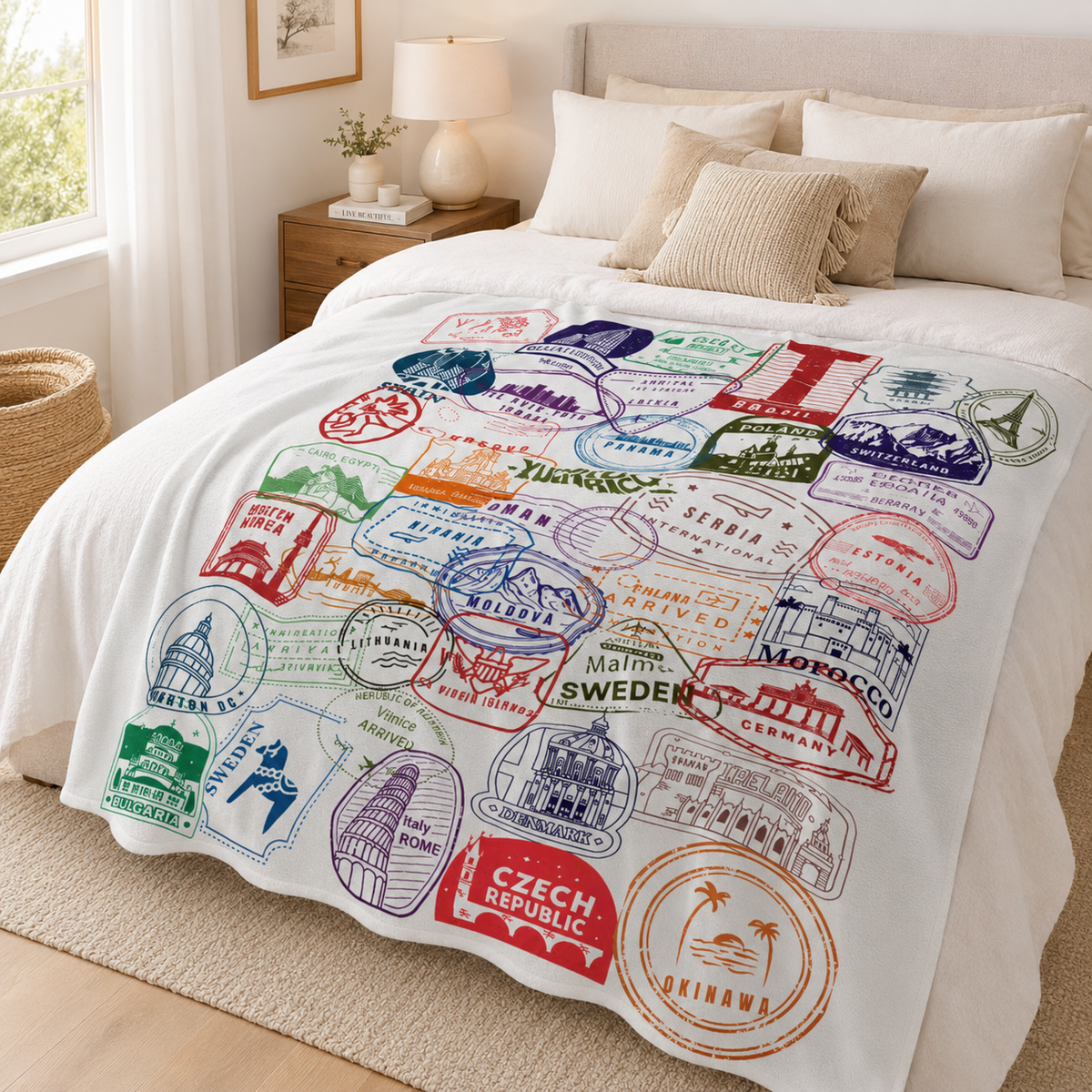 Adventure Awaits Custom Blanket, Create Your Own Velveteen Blanket Design with Travel Stamps from Countries Around the World, Traveler Gift 4b6723a3-c2e5-43b7-9dac-ddf9552c38ac-2064c91e-372b-4c07-8bae-39be82164f86.png