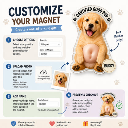Custom Pet Boop Magnet – Photo Upload with Name Badge - Personalized Acrylic Refrigerator Magnet - Soft Rubber Belly 4b70b5c8-47d8-4f20-b828-6defd6c12e9b.jpg