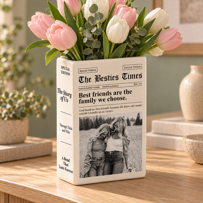Friendship Newspaper Custom Photo Best Friend Keepsake Gift For Her - Personalized Vase 4b7bff00-30d9-440f-ab8c-82fe0a2a433b-2-7-.png