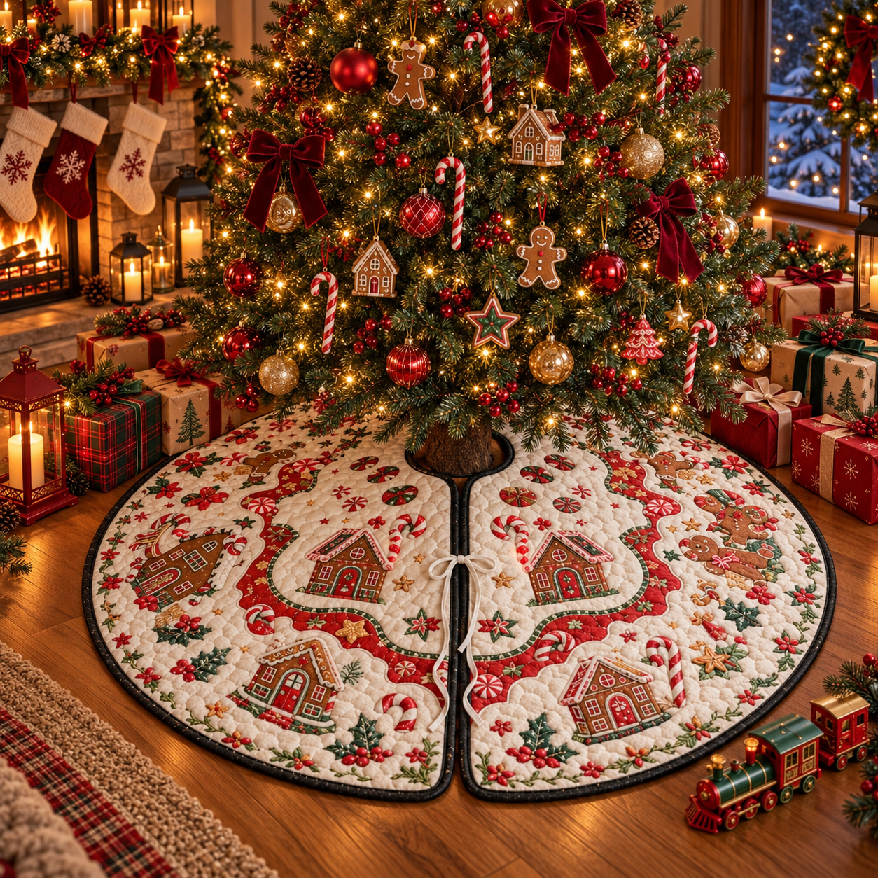 Gingerbread Village Christmas Tree Skirt – Candy Cane & Holly Holiday Decor 4b8006f5-826a-4511-a2e3-5f90df3861d6-banner-1-1.png