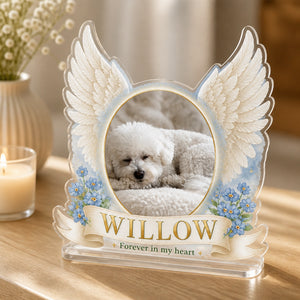Angel Wings Pet Memorial Acrylic Plaque – Photo Upload - Personalized Acrylic Custom shape Standing 1 layer (FS) 4b90b3d7-d97d-4d77-b96b-b230de7090e8.jpg
