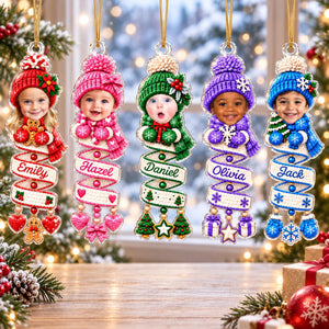 Personalized Baby Face Photo Spiral Ornament, Custom Name Snowman Acrylic Ornament, 2D Flat Faux Spiral Christmas Tree Decor, Christmas Gift 4b91fa8f-2c48-4ae0-b5a5-400cb6afdad5-6.jpg