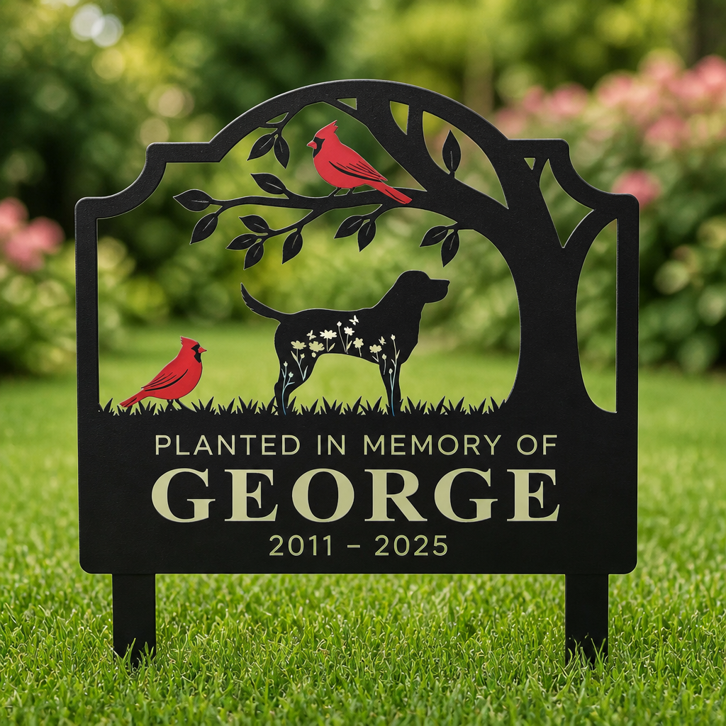 Dog Memorial Cut Metal Garden Stake – Cardinals – Planted In Memory Of [Name] - Personalized Cut Metal Sign 4bab2fff-2735-45f3-bf35-4ad0fff28918.png