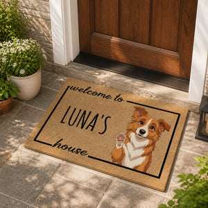 Custom Pet Welcome Doormat – Photo-to-Cartoon Portrait with Pet Name - Personalized Doormat 4bbd327b-ca26-4251-b722-b2f2c9a717ff.jpg