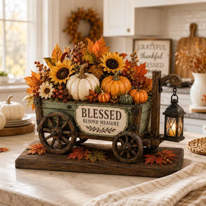 Fall Harvest Wagon Decor, Thanksgiving Table Centerpiece, Pumpkin Sunflower Wagon, Autumn Farmhouse Shelf Decor, Fall Home Gift 4bdcff16-3074-4693-bdf0-860627a5b79e-ddddddddddddddddddddddddddddd-2-.webp