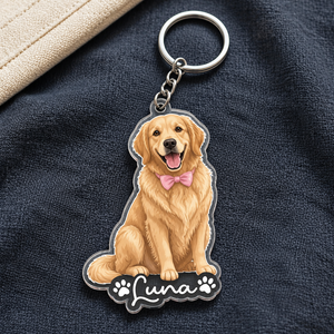 Custom Pet Portrait Acrylic Keychain – Photo to Art with Name - Personalized Acrylic Keychain 4bfa20eb-1c66-4cfa-b78b-3c4a0f75583f.png