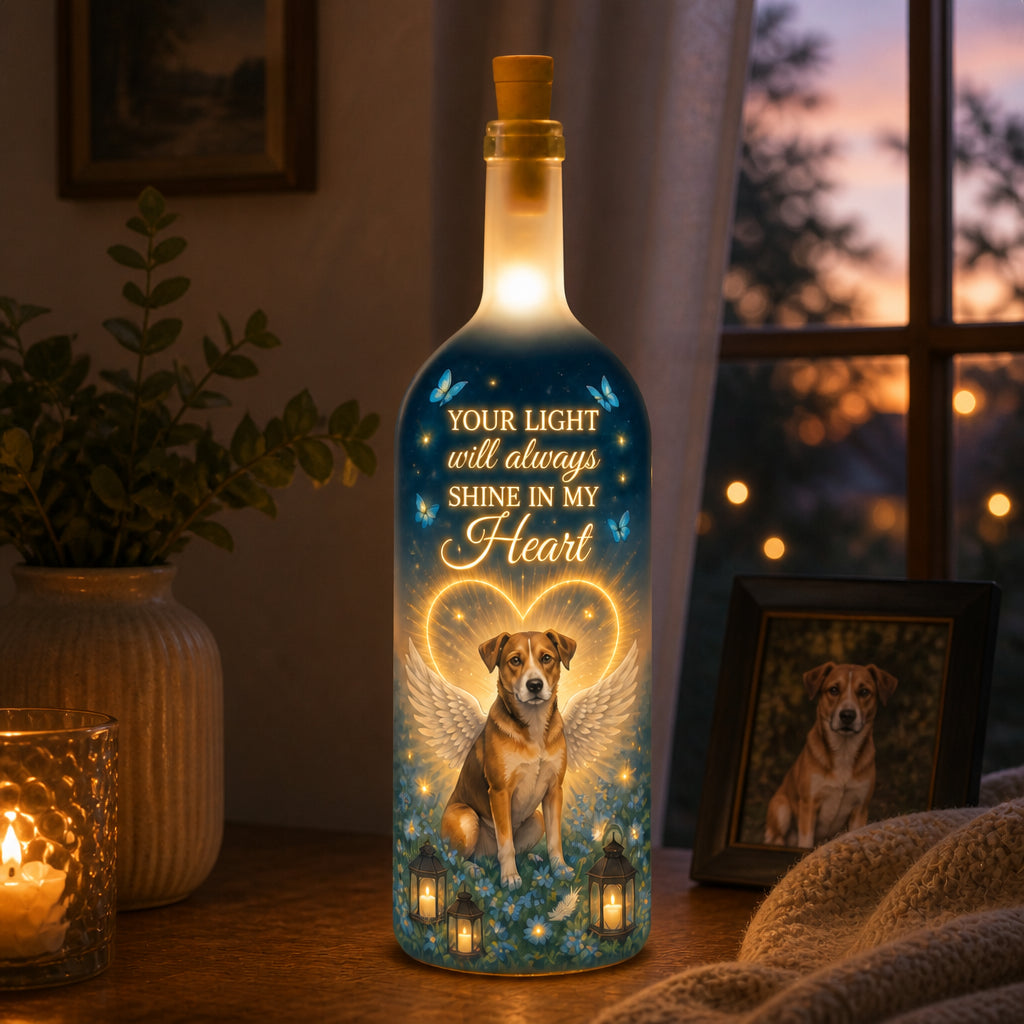 Pet Memorial Bottle Lamp - Your Light Will Always Shine In My Heart - Bottle Lamp 4c0f8126-8e48-4d1e-8233-8a8d13dcd02f.jpg