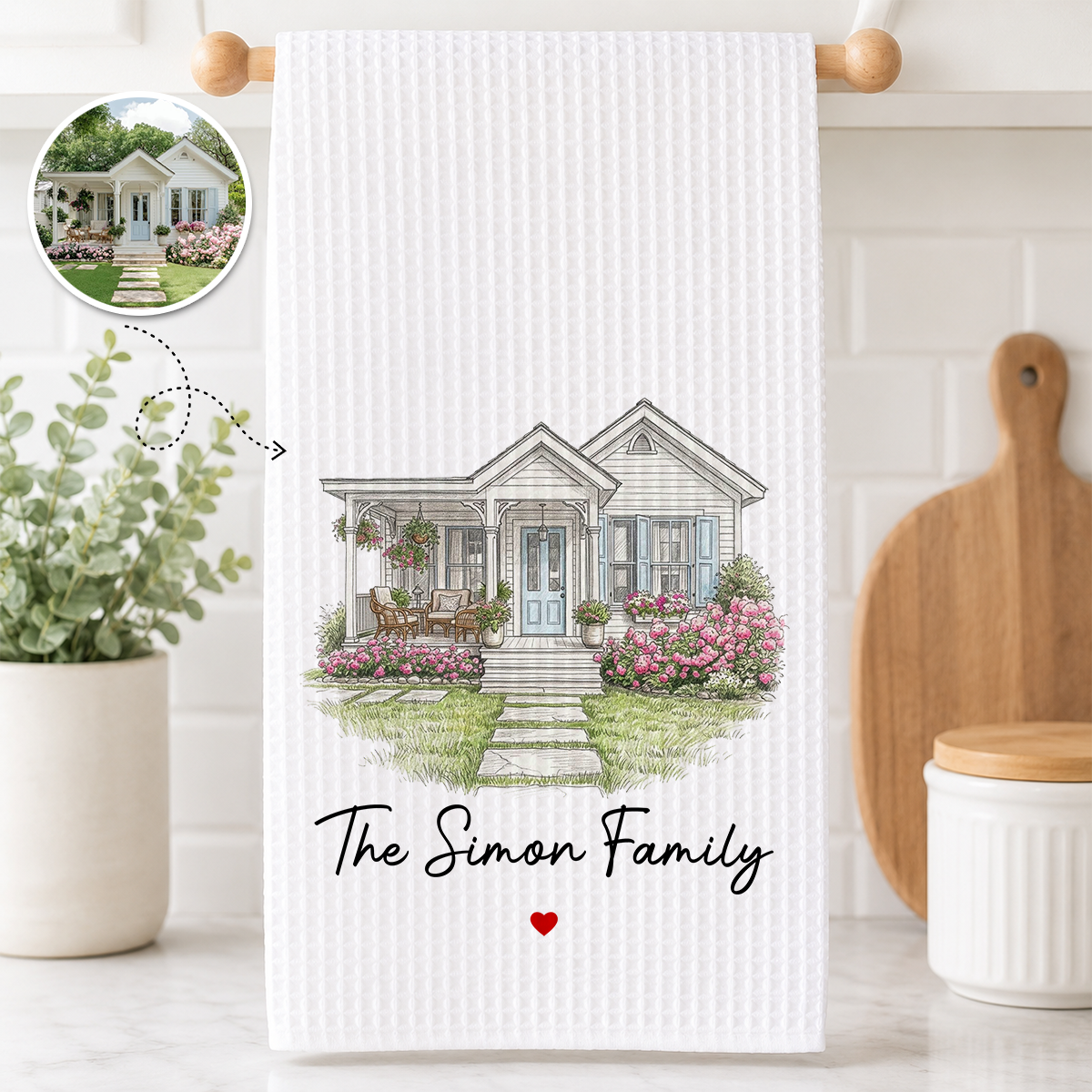 Custom Photo Our First Home Family Parents - Personalized Kitchen Towel 4c18b7d9-8e98-40fb-a356-c1aff681b1b1-1-30-.png