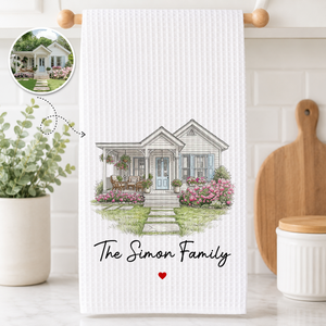 Custom Photo Our First Home Family Parents - Personalized Kitchen Towel 4c18b7d9-8e98-40fb-a356-c1aff681b1b1-1-30-.png
