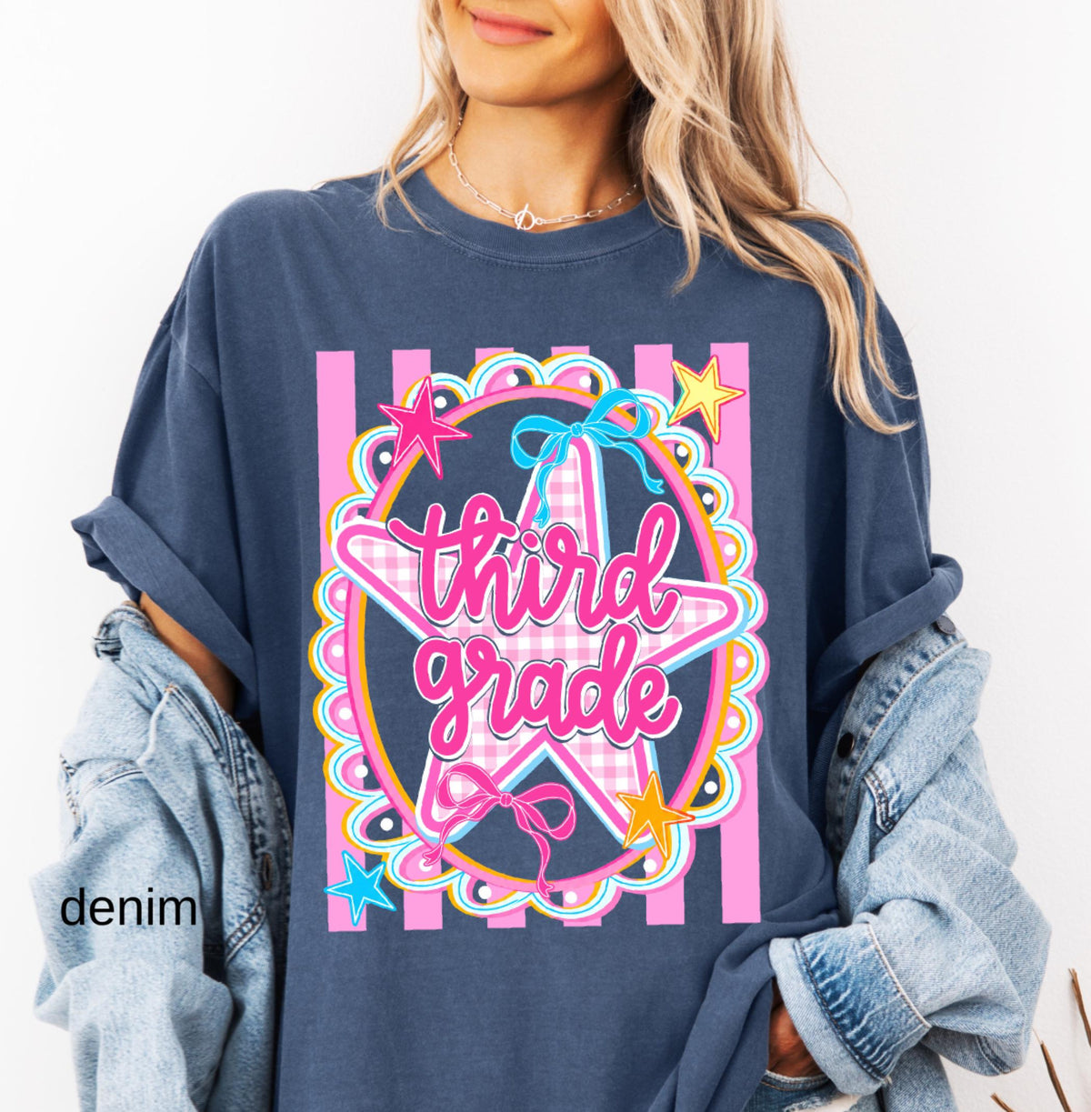 Comfort Colors Back to School Custom Shirt, Personalized Teacher Tees, Grade Level Matching Teacher Tee, Appreciation Gift, Elementary Teach 4c7108a5-8b92-4a78-869a-c68e687934ad-6.jpg