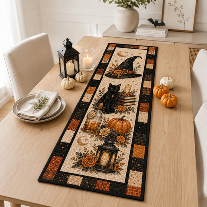 Witchy Halloween Quilted Table Runner, Black Cat Witch Hat & Pumpkin Patchwork Runner, Gothic Fall Table Decor 4c9a2644-bec9-42eb-bfc3-4b885e28a65e-Image-Aug-13-2026-01_39_52-PM-2-.png