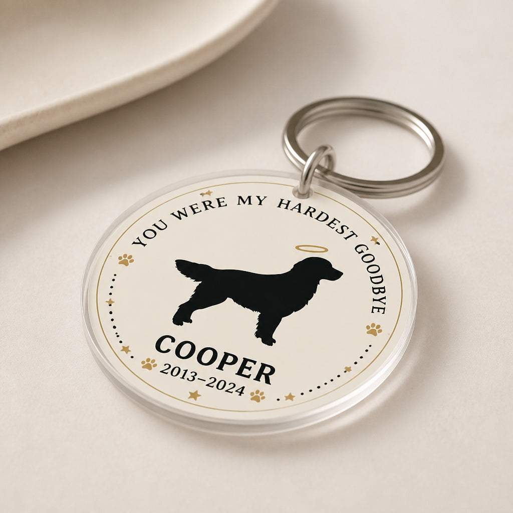 Pet Memorial Acrylic Keychain – You Were My Hardest Goodbye (Name + Years) - Personalized Acrylic Keychain 4c9ed77c-5a09-4a81-aab9-06b00e9352d7.jpg