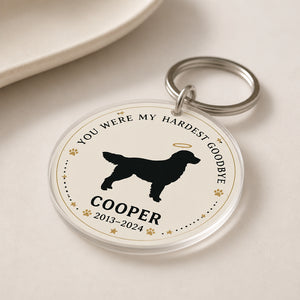 Pet Memorial Acrylic Keychain – You Were My Hardest Goodbye (Name + Years) - Personalized Acrylic Keychain 4c9ed77c-5a09-4a81-aab9-06b00e9352d7.jpg