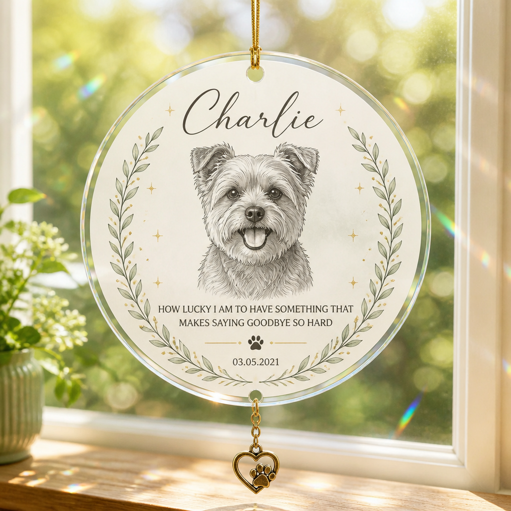 Custom Pet Memorial Line-Art Ornament - Personalized 1 Layered Suncatcher with Charm 4ca02c2c-d697-4326-8d85-a76122df9c6c.png