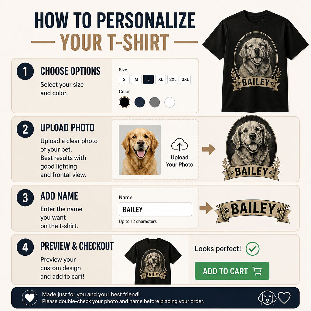 Custom Pet Portrait Name Tee – Etched Vintage Style - Personalized T-shirt 4caaede9-cbf2-43b2-9798-60f5d4b579e1.jpg